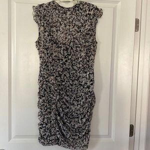 Express Sheer Dress with black underdress